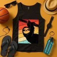 Retro Sloth Cute Sloth Lover Sloth Tank Top thumb 4