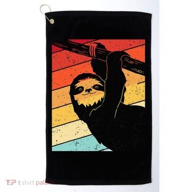 Retro Sloth Cute Sloth Lover Sloth Golf Towel