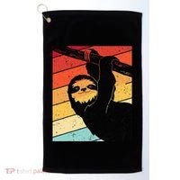 Retro Sloth Cute Sloth Lover Sloth Golf Towel thumb 0