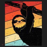 Retro Sloth Cute Sloth Lover Sloth Golf Towel thumb 3