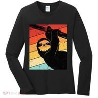 Retro Sloth Cute Sloth Lover Sloth Women's Long Sleeve Shirt thumb 0