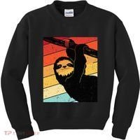 Retro Sloth Cute Sloth Lover Sloth Kids Sweatshirt thumb 0