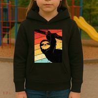 Retro Sloth Cute Sloth Lover Sloth Kids Hoodie thumb 3