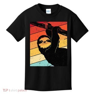 Retro Sloth Cute Sloth Lover Sloth Kids T-Shirt