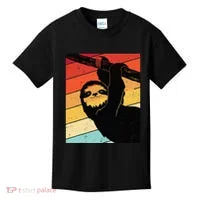 Retro Sloth Cute Sloth Lover Sloth Kids T-Shirt thumb 0