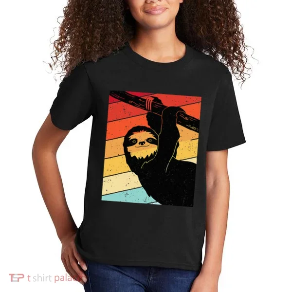 Retro Sloth Cute Sloth Lover Sloth Kids T-Shirt