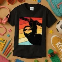 Retro Sloth Cute Sloth Lover Sloth Kids T-Shirt thumb 3