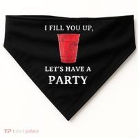 Red Solo Cup Summer Drinking Song Party USA-Made Doggie Bandana thumb 0