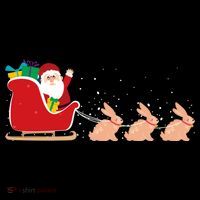 Rabbit Santa Christmas Sleigh Funny Rabbit Xmas Gift Coffee Mug thumb 5