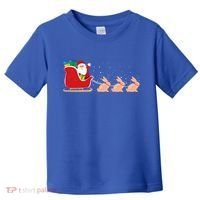 Rabbit Santa Christmas Sleigh Funny Rabbit Xmas Gift Toddler T-Shirt thumb 0