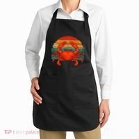 Retro Seafood Crab Lover Crabbing Sea Animal Crab Apron thumb 2