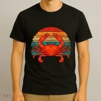 Retro Seafood Crab Lover Crabbing Sea Animal Crab T-Shirt thumb 3