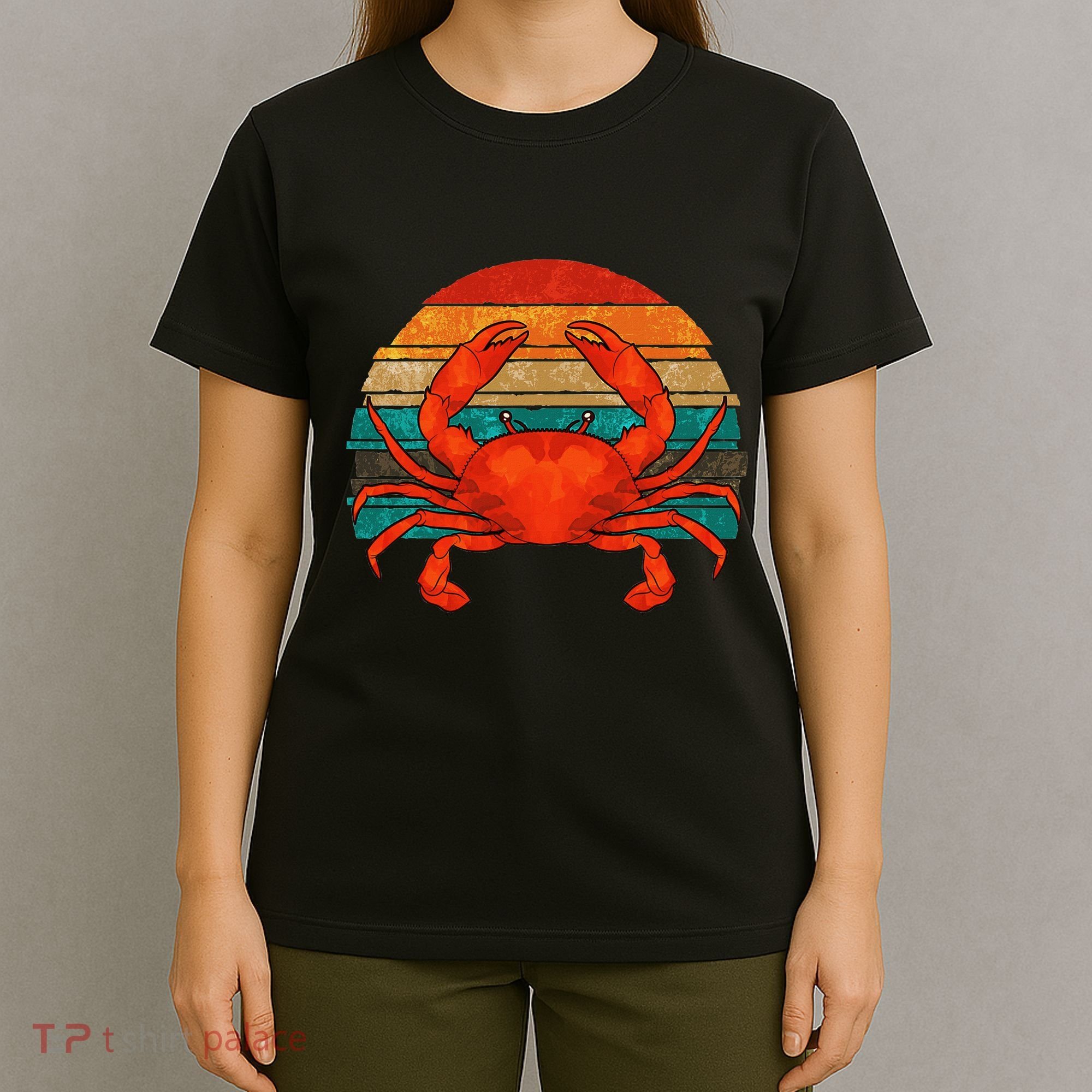 Retro Seafood Crab Lover Crabbing Sea Animal Crab T-Shirt