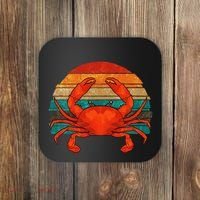 Retro Seafood Crab Lover Crabbing Sea Animal Crab Coaster thumb 0