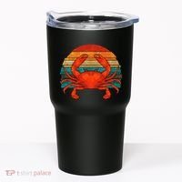 Retro Seafood Crab Lover Crabbing Sea Animal Crab Tumbler thumb 0