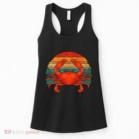 Retro Seafood Crab Lover Crabbing Sea Animal Crab Women's Tank Top thumb 0