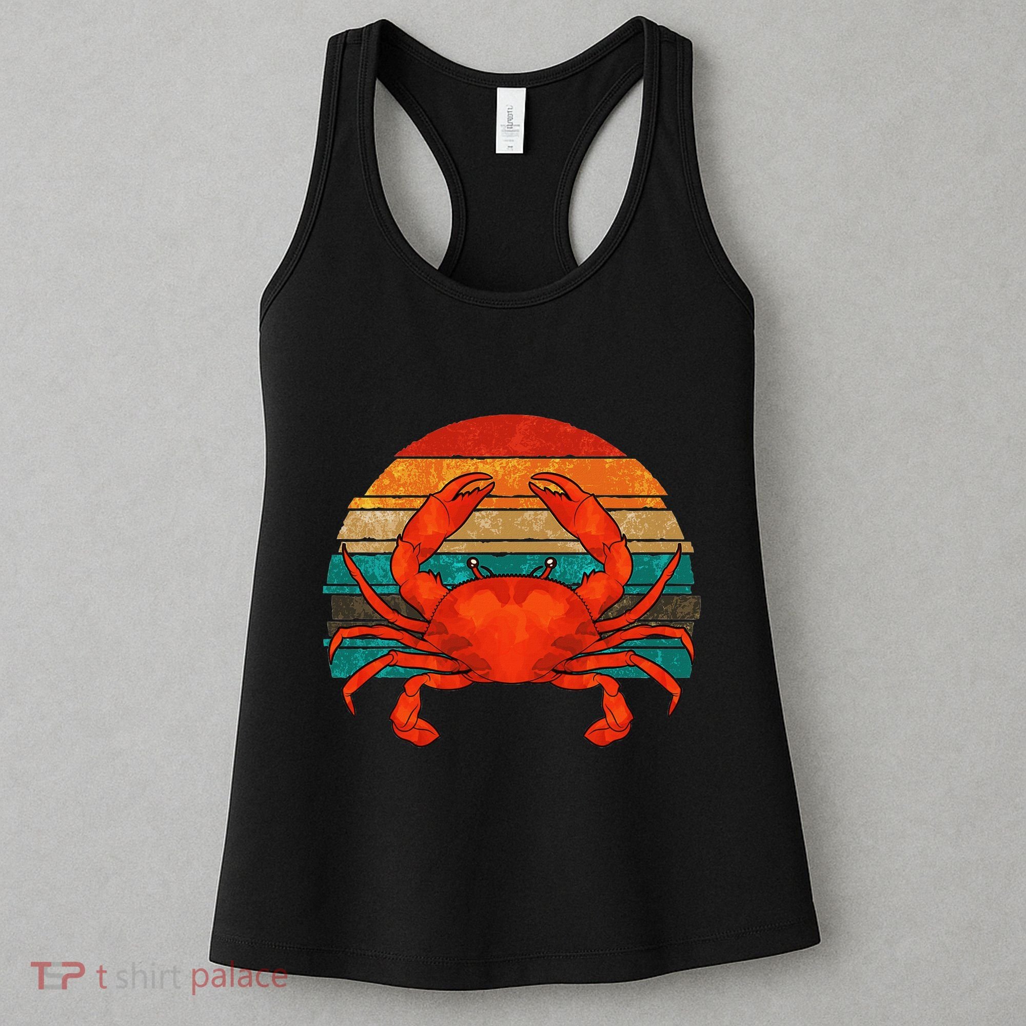 Retro Seafood Crab Lover Crabbing Sea Animal Crab Women's Tank Top