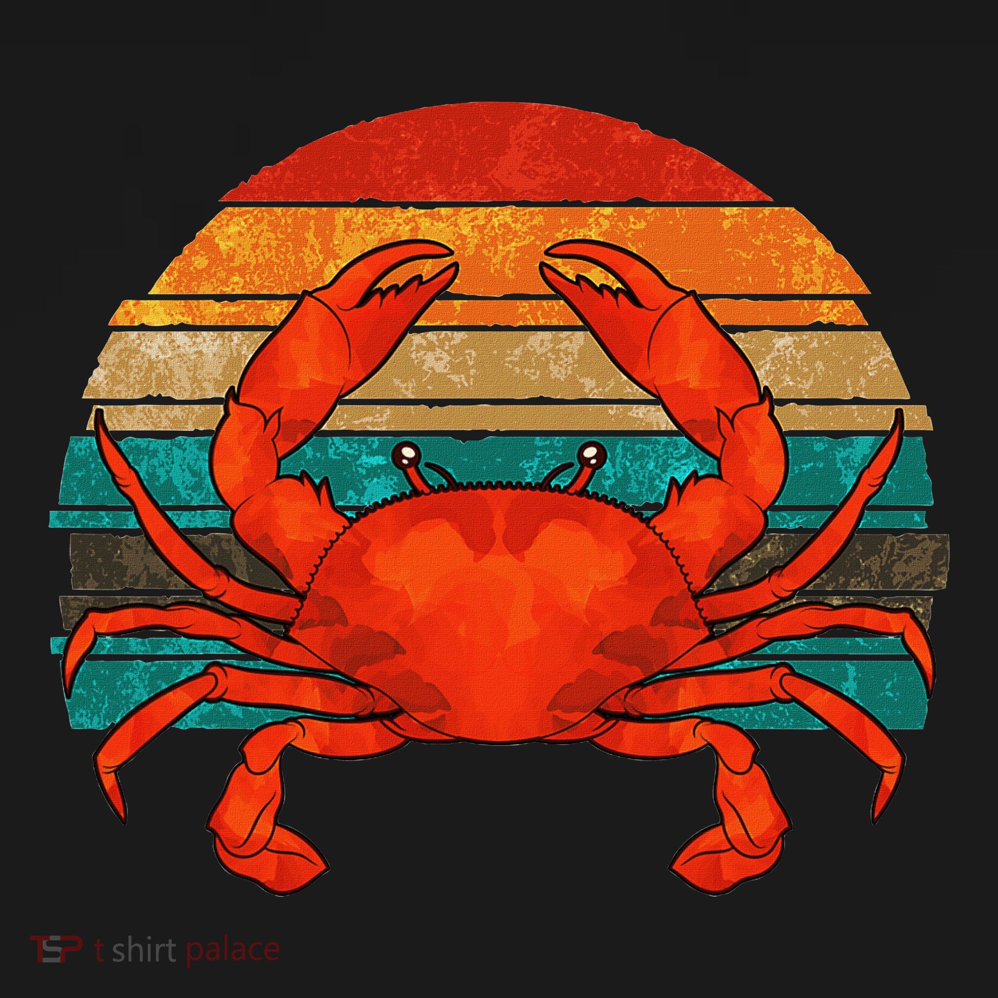 Retro Seafood Crab Lover Crabbing Sea Animal Crab Women's Tank Top