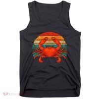 Retro Seafood Crab Lover Crabbing Sea Animal Crab Tank Top thumb 0