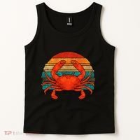Retro Seafood Crab Lover Crabbing Sea Animal Crab Tank Top thumb 2