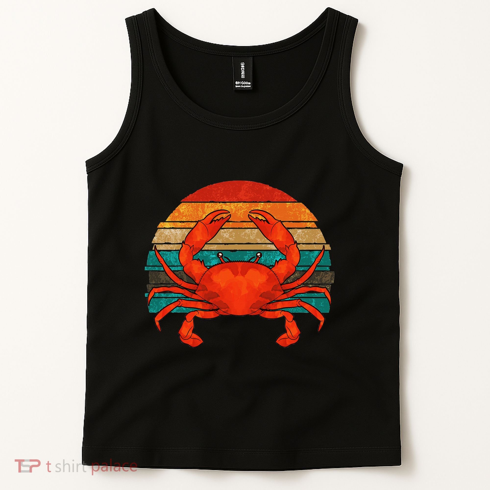 Retro Seafood Crab Lover Crabbing Sea Animal Crab Tank Top