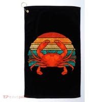 Retro Seafood Crab Lover Crabbing Sea Animal Crab Golf Towel thumb 0