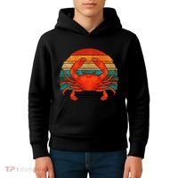 Retro Seafood Crab Lover Crabbing Sea Animal Crab Kids Hoodie thumb 4