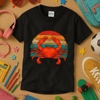 Retro Seafood Crab Lover Crabbing Sea Animal Crab Kids T-Shirt thumb 3