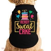 Ready Sweat Cake Wo Gym Fitness Workout Birthday Gift Doggie Tank thumb 0
