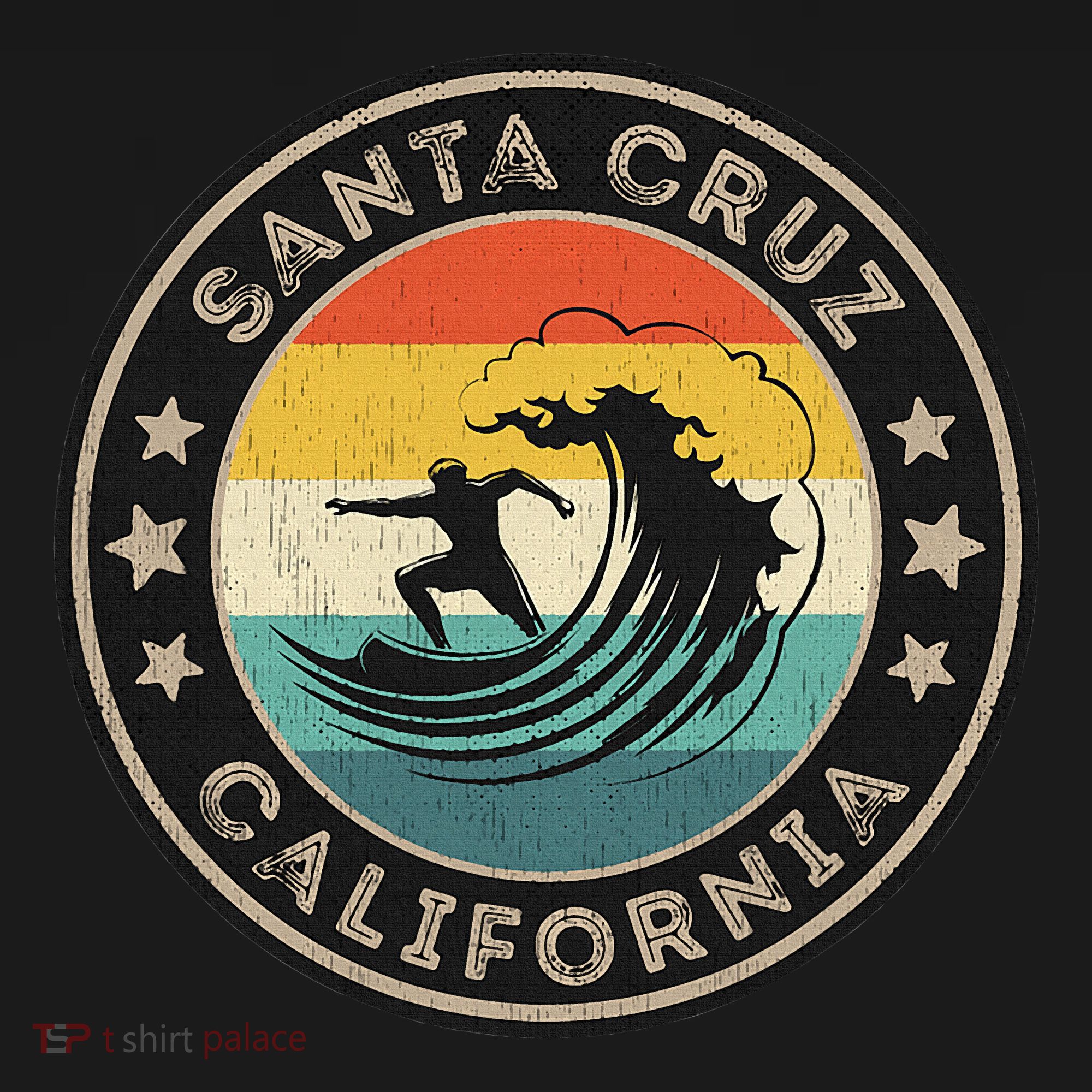 Retro Santa Cruz California Surfing Santa Cruz Sweatshirt