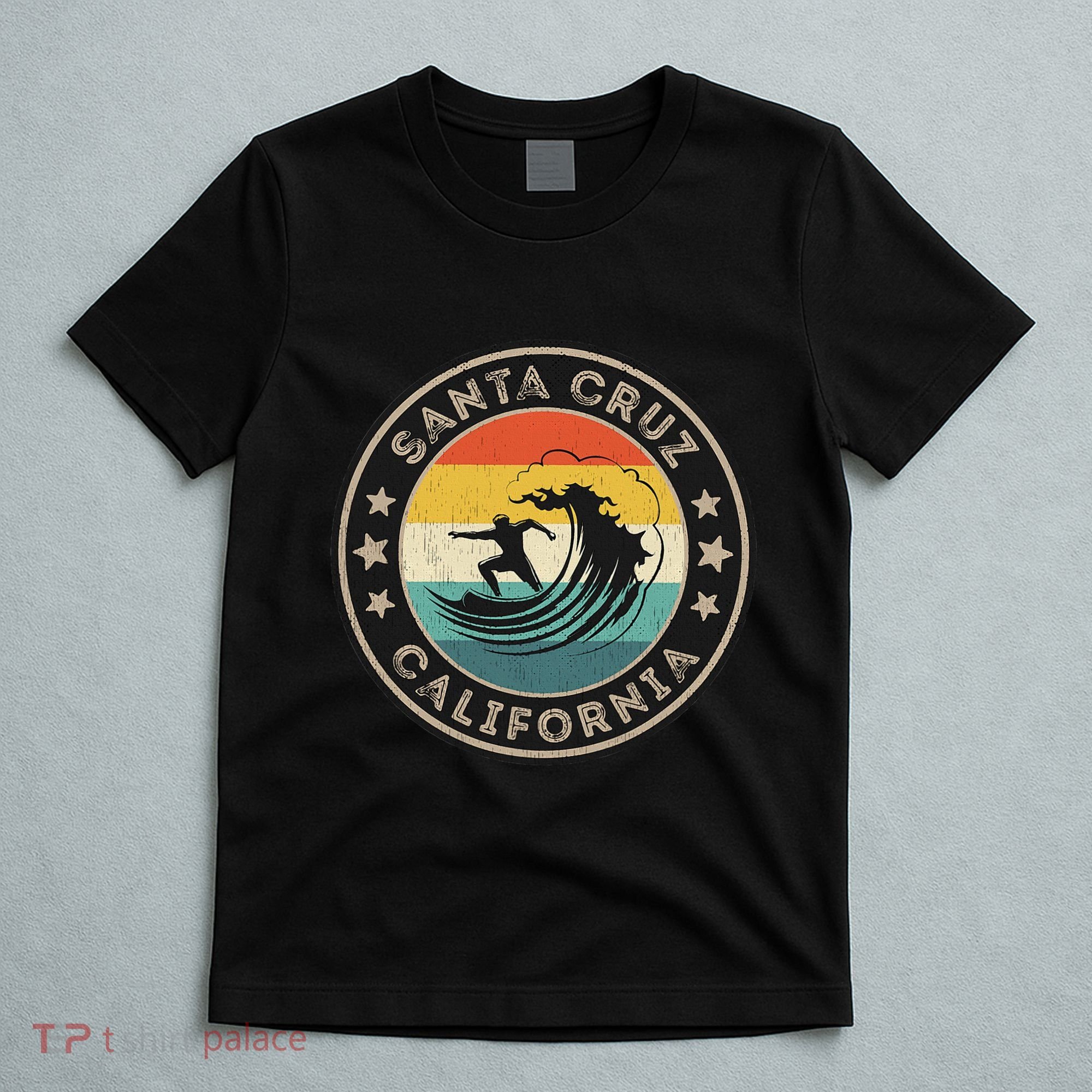 Retro Santa Cruz California Surfing Santa Cruz T-Shirt