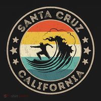 Retro Santa Cruz California Surfing Santa Cruz Women's Tank Top thumb 5