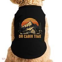 Retro Sunset Cabin Life Camping On Cabin Time Outdoor Doggie Tank thumb 0