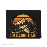 Retro Sunset Cabin Life Camping On Cabin Time Outdoor Mousepad thumb 0