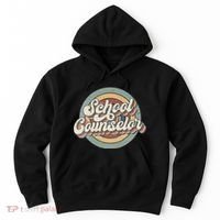 Retro School Counselor Back To School Teacher Squad Crew Hoodie thumb 0
