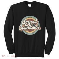 Retro School Counselor Back To School Teacher Squad Crew Sweatshirt thumb 0