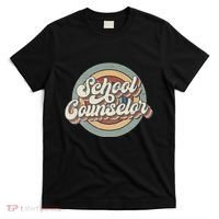 Retro School Counselor Back To School Teacher Squad Crew T-Shirt thumb 0