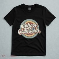 Retro School Counselor Back To School Teacher Squad Crew T-Shirt thumb 5