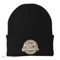 Retro School Counselor Back To School Teacher Squad Crew Beanie thumb 0