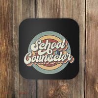 Retro School Counselor Back To School Teacher Squad Crew Coaster thumb 0