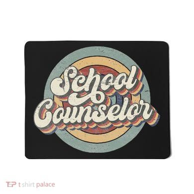 Retro School Counselor Back To School Teacher Squad Crew Mousepad