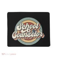 Retro School Counselor Back To School Teacher Squad Crew Mousepad thumb 0