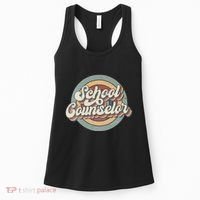 Retro School Counselor Back To School Teacher Squad Crew Women's Tank Top thumb 0
