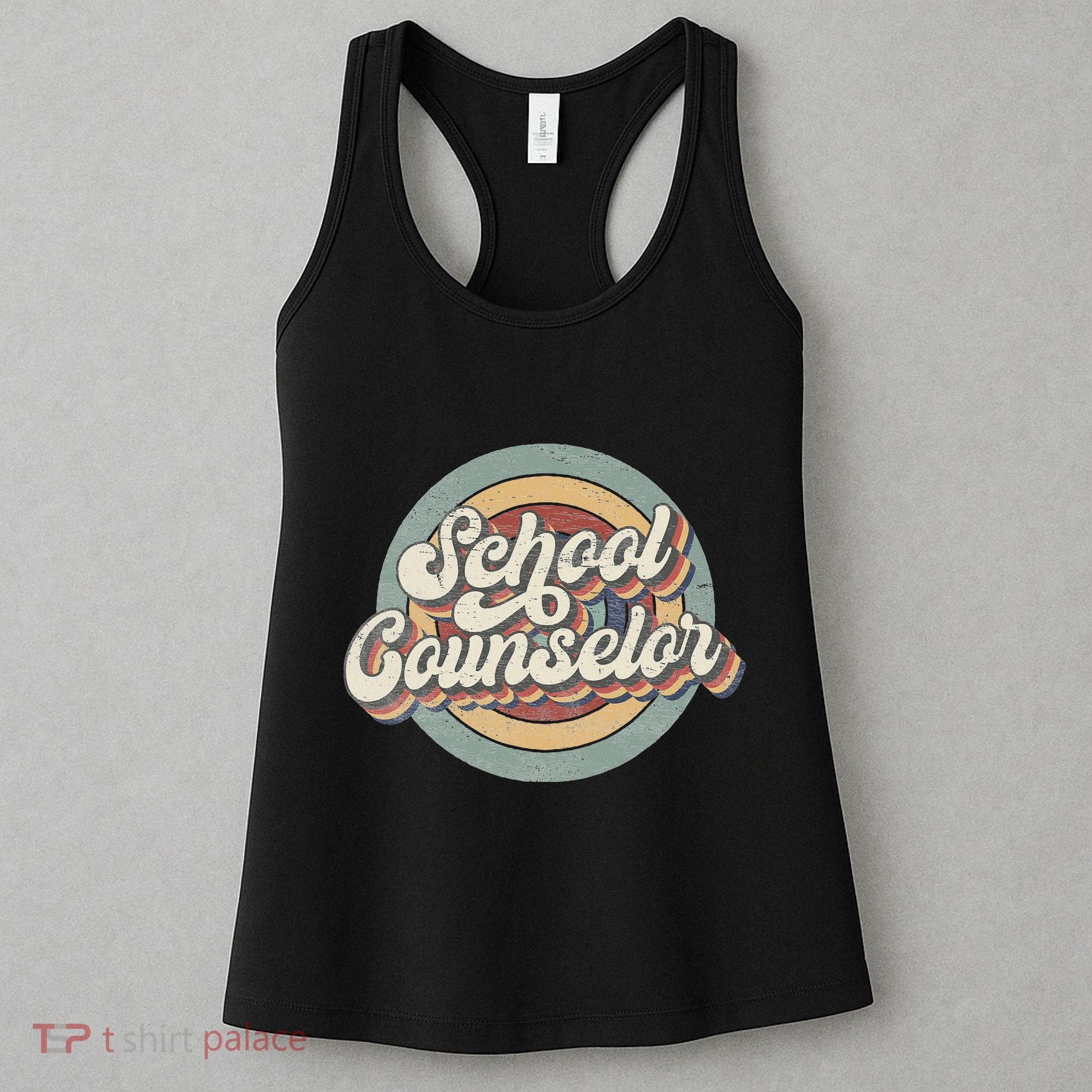 Retro School Counselor Back To School Teacher Squad Crew Women's Tank Top