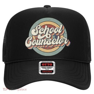 Retro School Counselor Back To School Teacher Squad Crew Hat