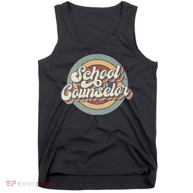 Retro School Counselor Back To School Teacher Squad Crew Tank Top
