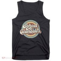 Retro School Counselor Back To School Teacher Squad Crew Tank Top thumb 0