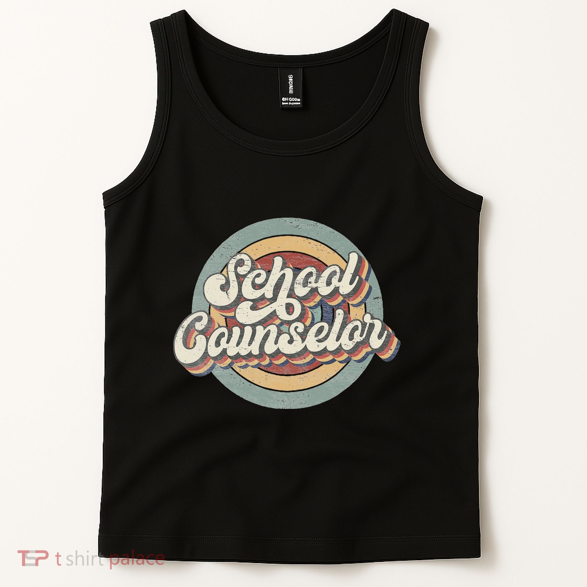 Retro School Counselor Back To School Teacher Squad Crew Tank Top