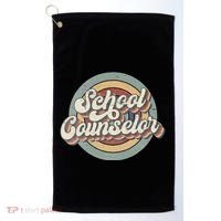 Retro School Counselor Back To School Teacher Squad Crew Golf Towel thumb 0