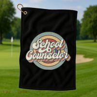 Retro School Counselor Back To School Teacher Squad Crew Golf Towel thumb 1